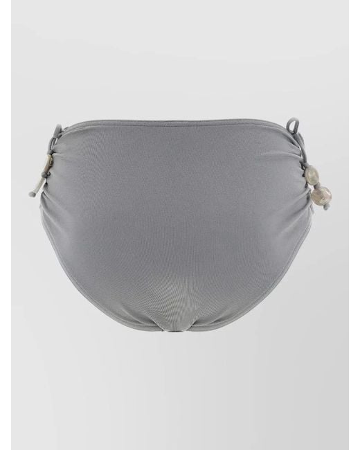 Eres Gray Christie High Waist Bikini Briefs Beaded Ties