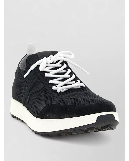 Kiton Blue Lace Up Sneakers Mesh Upper Contrast Sole for men