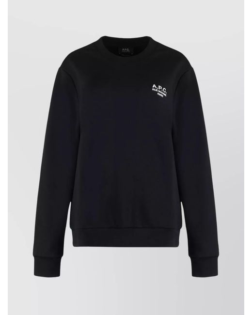 A.P.C. Blue Madame Street Standard Crew-Neck Sweatshirt