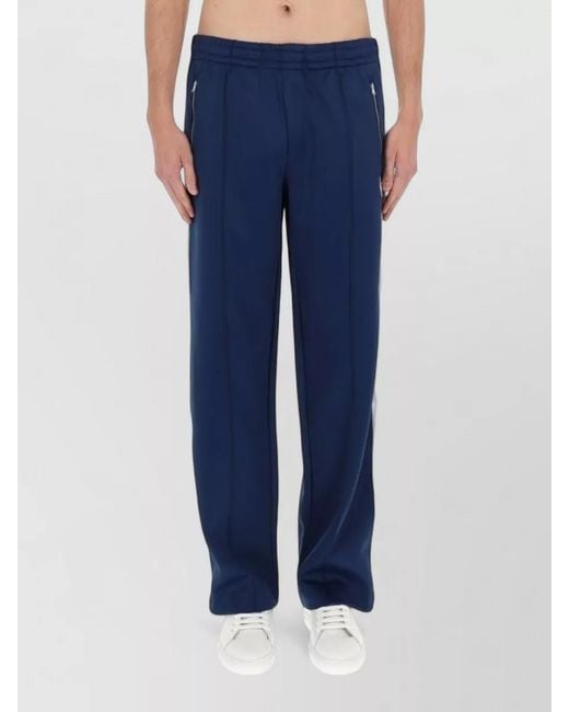 Casablanca Blue Logo Track Pants Side Stripes Zip Pockets for men