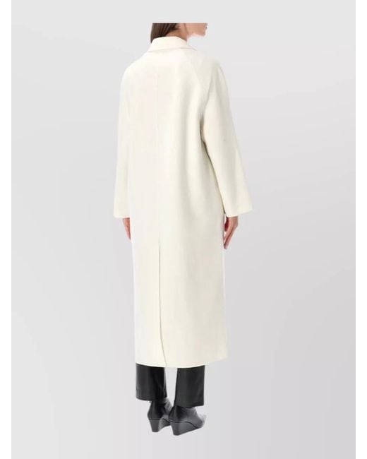 Loulou de Saison Natural Cashmere Double Breasted Coat