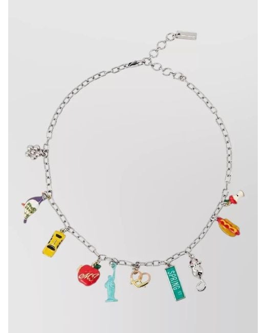 Marc Jacobs Metallic Metal Charm Necklace