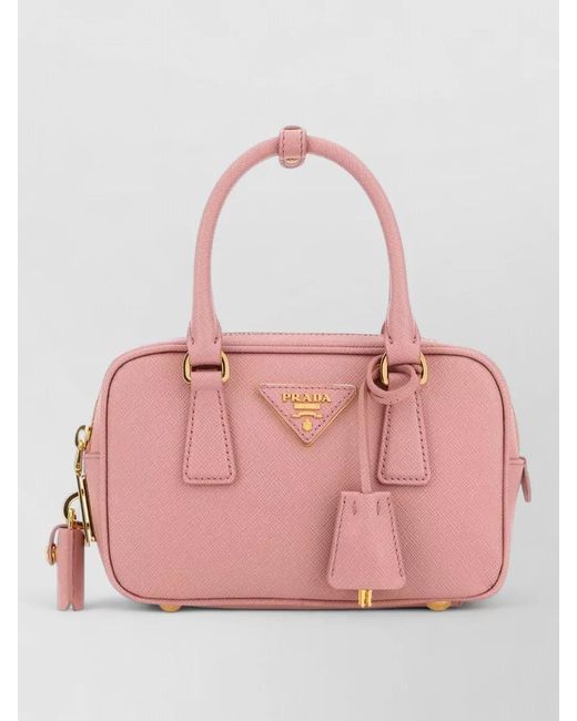 Prada Pink Re-Edition Leather Shoulder Bag