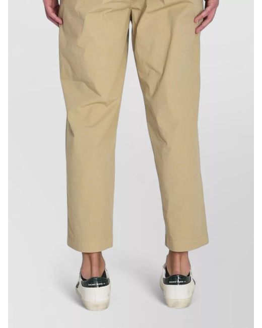 Barena Natural Mid-Rise Wide-Leg Cropped Trousers for men