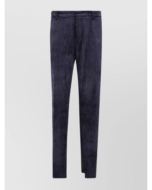 Emporio Armani Blue Straight-Leg Trousers for men