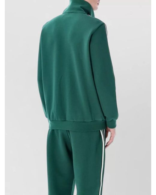 Adidas Originals Green Track Jacket Relaxed Fit High Collar for men