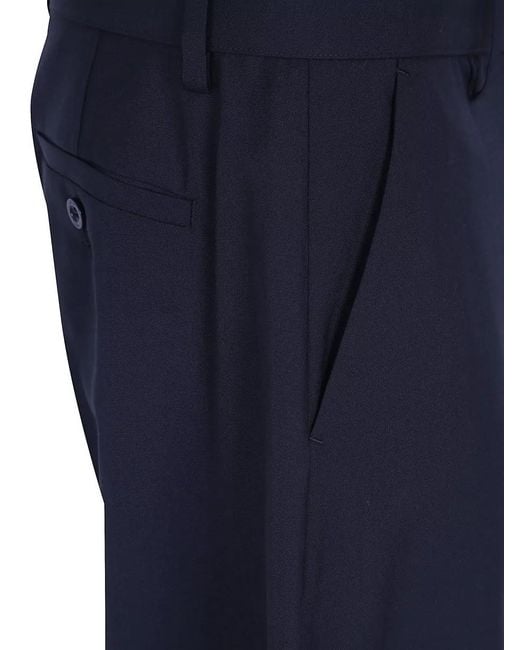 Sacai Blue Tailored Pants Belt Loops Pockets Button Detail for men