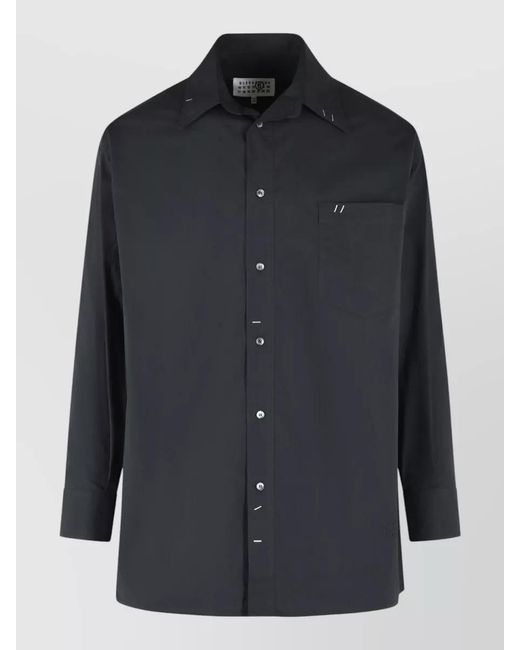 MM6 by Maison Margiela Black Cotton Shirt for men