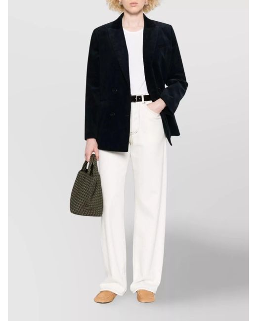 A.P.C. Black Cotton Double-Breasted Jacket