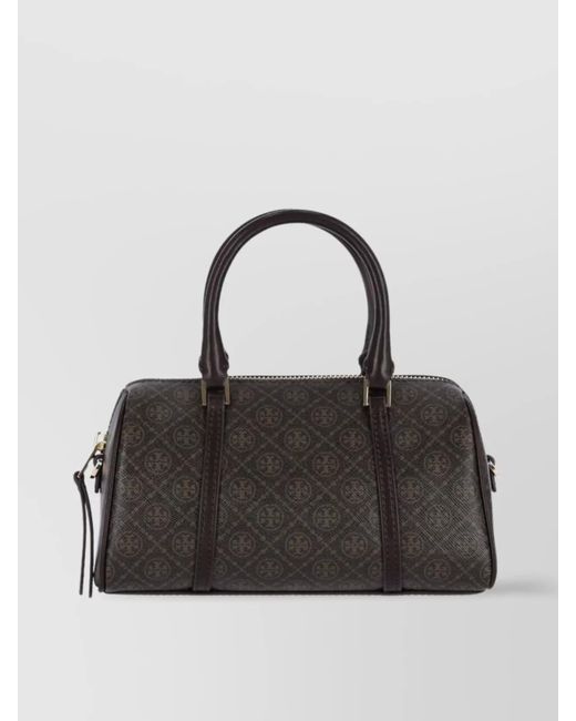 Tory Burch Black Mini Bags With Detachable Strap And Patterned Design