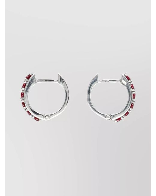 Emanuele Bicocchi White Sterling Hoop Earrings