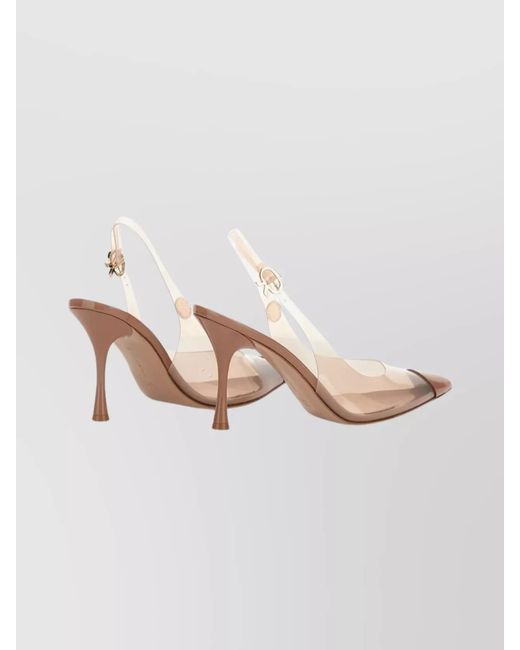 Gianvito Rossi Natural Transparent Slingback Pumps