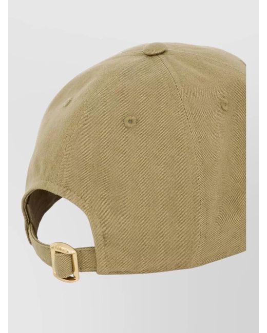 Chloé Natural Signature Cotton Cap Curved Brim