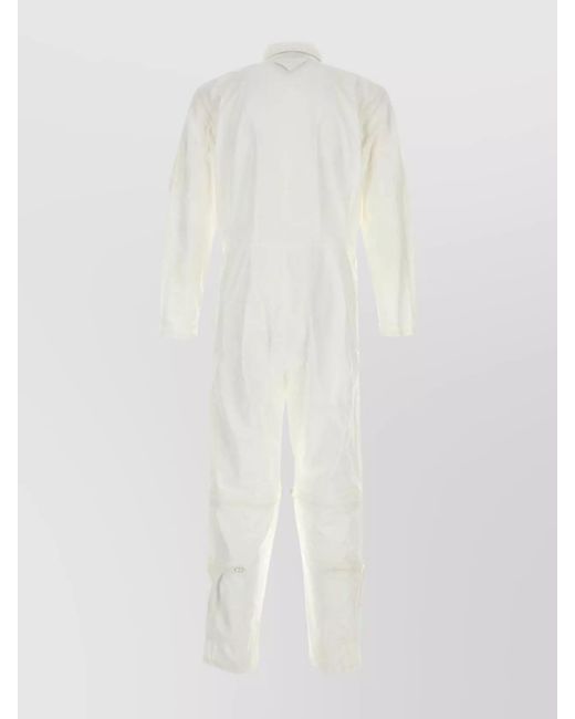Prada White Cotton Jumpsuit
