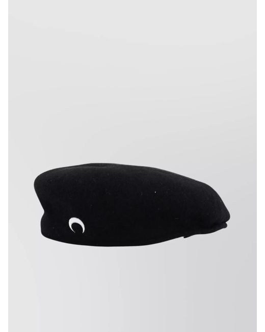 MARINE SERRE Black Wool Beret