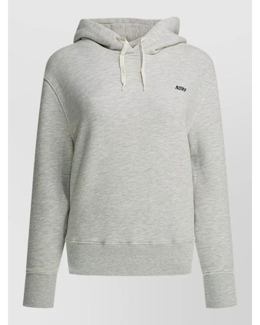 Autry Gray Cotton Hoodie