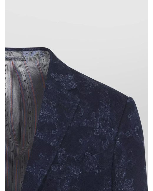 Etro Blue Roma Jersey Sport Jacket for men