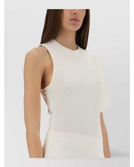 Courreges White Cotton One-Shoulder Slim-Fit T-Shirt
