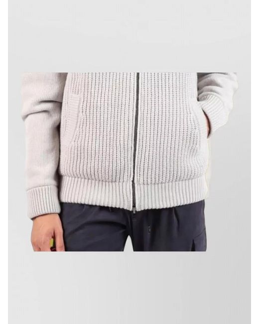 Herno Natural Wool Hooded Bomber Jacket for men