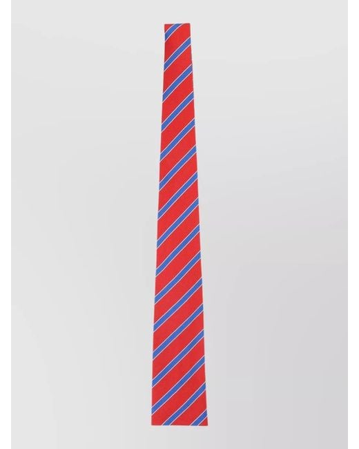 Céline White Striped Tie Pointed Tip Smooth Texture for men