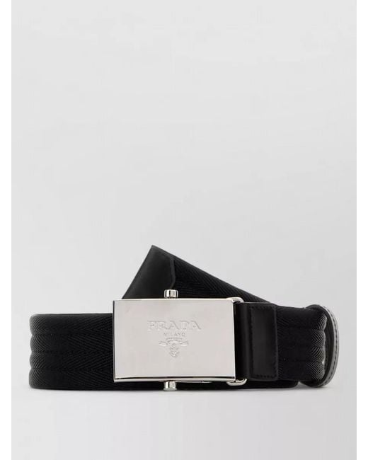 Prada Black Fabric Belt for men