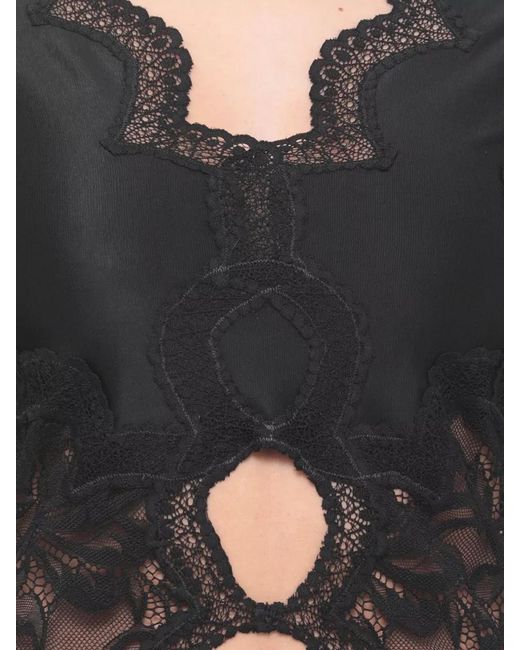 Rabanne Black Lace Sweater Dress Fitted Waist Cutout