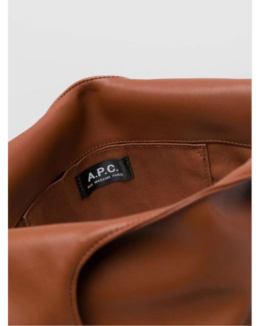 A.P.C. Brown Ninon Small Tote Bag