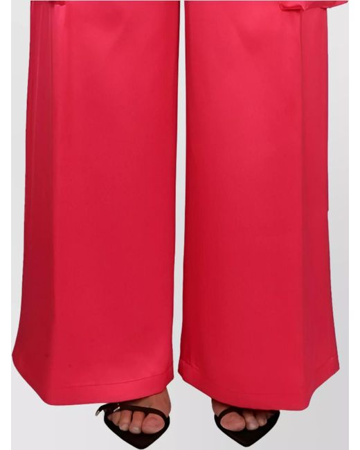 Versace Red Wide-Leg Trousers