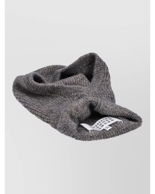 Maison Margiela Gray Knitted Stretch Gloves Comfortable Fit