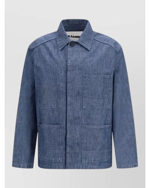 Jil Sander Blue Denim Shirt Jacket for men
