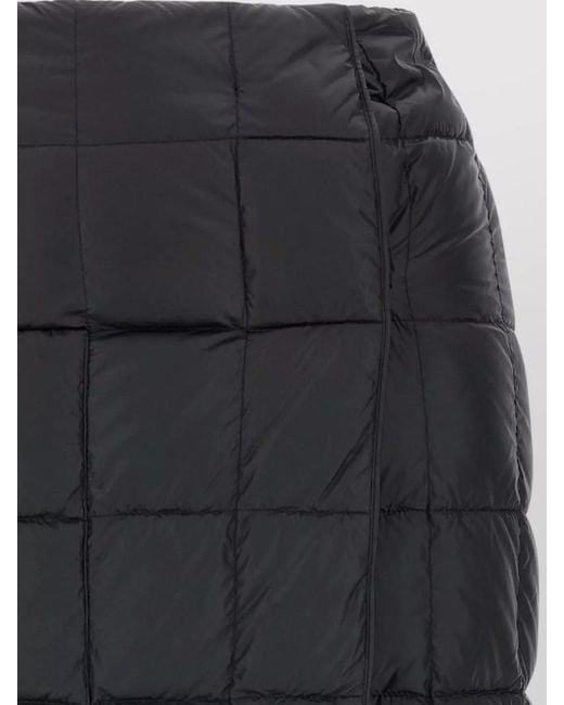 Ienki Ienki Black High Waisted Quilted Padded Mini Skirt