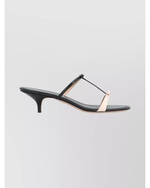 Ferragamo Multicolor Leather Mules Featuring Bow Detail
