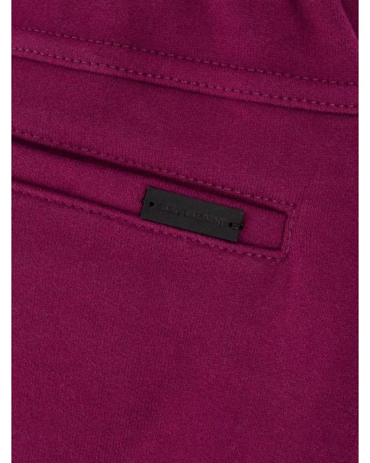 Saint Laurent Purple Cotton Track Pants for men
