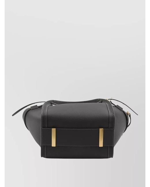 Tod's Black Small Leather Tote Bag Shoulder Strap
