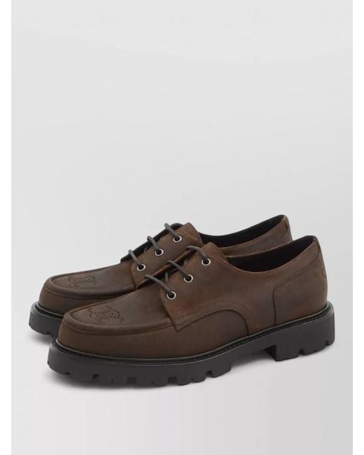 Céline Brown Suede Derby Lace-Up Shoes for men