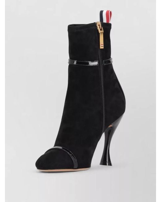 Thom Browne Black Trompe L Oeil 4 Bar Sandal Ankle Boots