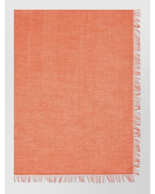 Max Mara Orange Cashmere Jacquard Scarf