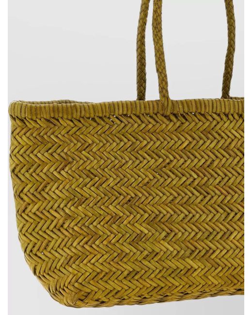 Dragon Diffusion Multicolor Bamboo Triple Jump Big Leather Tote Bag