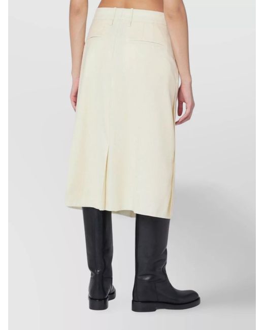Jil Sander White Wool High-Waisted Skirt