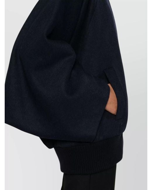 Max Mara Blue Cashmere Batwing Cape