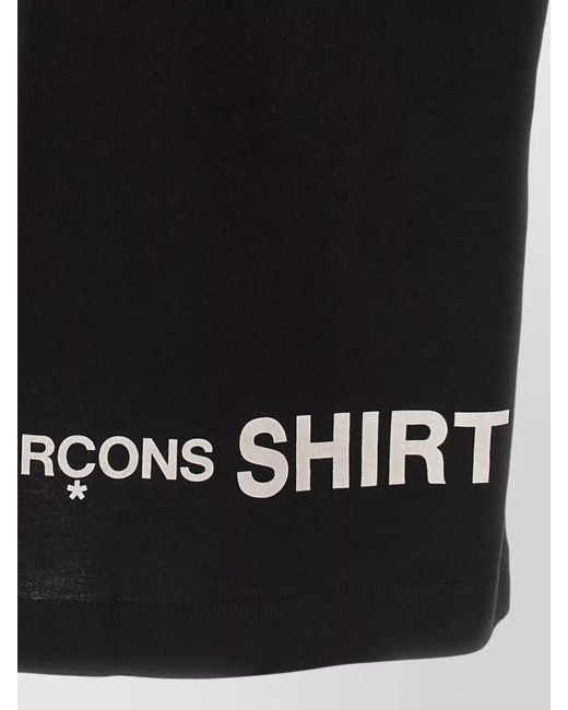 Comme des Garçons Black Logo Signature T Shirt Crew Neck for men