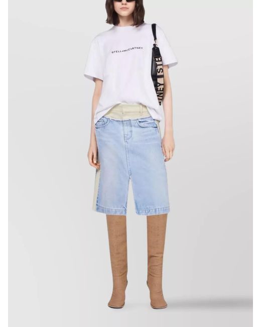 Stella McCartney White Cotton Logo-Print Oversized T-Shirt