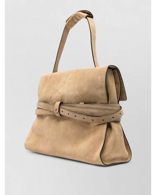 Moschino Natural Shoulder Bag Adjustable Strap Belt Detail