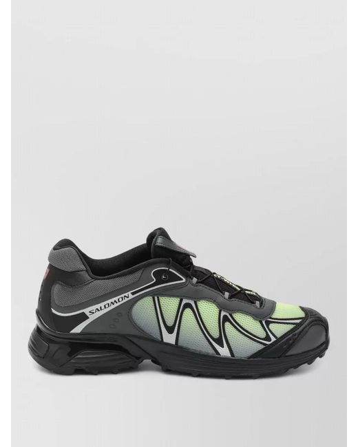 Salomon Black Mesh Upper Sneakers Rubber Sole Design for men