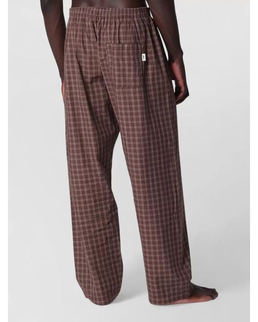 Tekla Brown Relaxed Fit Checked Underwear Shorts Buttons for men