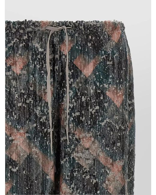 Dries Van Noten Gray Viscose Wide-Leg Trousers