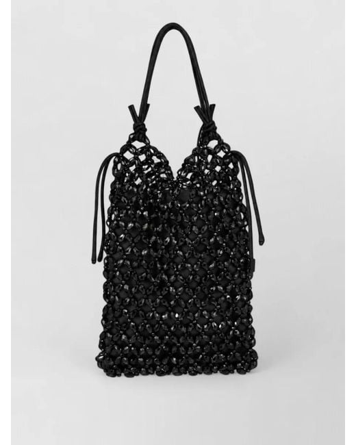 Staud Black Na Crystal Beach Bag