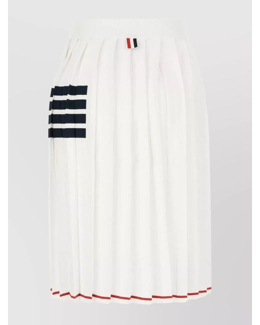 Thom Browne White Pleated Skirt