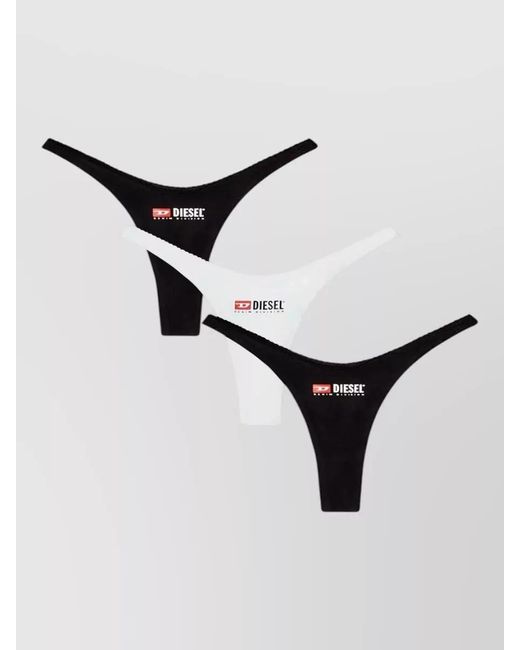 DIESEL Black Micro Punchy D Core Three Pack Underwear