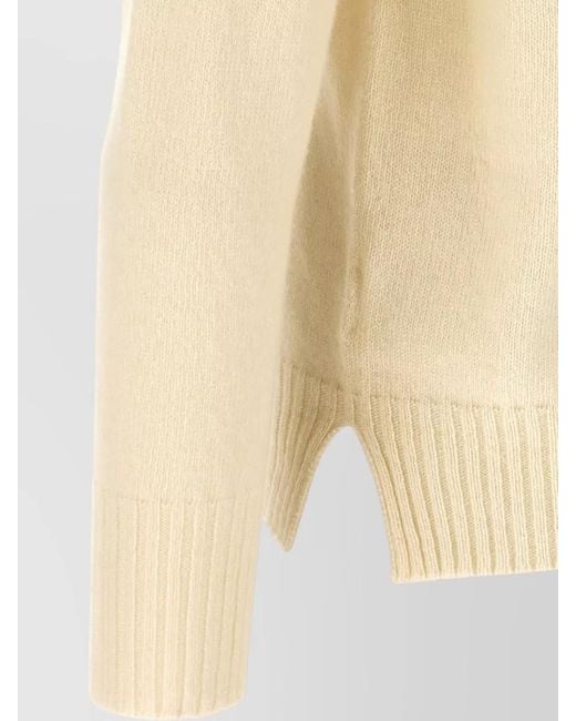 Ma'ry'ya Natural Cashmere Wool Fine-Knit Crew-Neck Sweater for men
